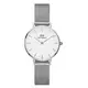 【Daniel Wellington】Petite Durham 28mm星鑽銀米蘭金屬錶-DW00100220