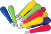 Speedball Linoleum Cutter Handles, 12-Pack, Color-Coded for Lino Printmaking...