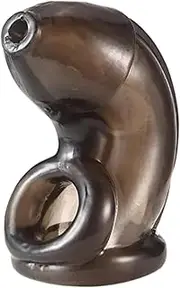 Silicone Chastity Device Scrotum Binding Penis Ring CBT Silicone Cock Cage Penis Sleeve Male Prevent Cock Rings for Adult Men Sex Toys(Black)