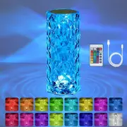 Rechargeable RGB Crystal Touch Lamp with 16 Color Options for Ambient Lighting