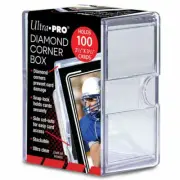 Ultra Pro Clear Trading Card 100ct Count Storage Box Diamond Corners NEW