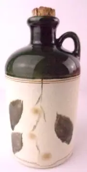 Vintage Old Ballarat Pottery Port White Gum Flowers/Leaves Crock/Jug