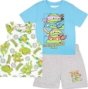 Nickelodeon Teenage Mutant Ninja Turtles Boys 3-Piece Set - Short Sleeve T-Shirt, Tank Top, & Shorts 3-Pack Bundle for Boys