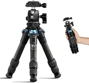 [SIRUI] AM-223 Mini Tripod Portable Compact Carbon Fiber Travel Tripod Desktop Tripod with 360 Degree B-00K Ball Head and Arca Swiss Quick Release Plate, Loads up 15KG