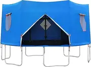 Trampoline Sun Shade,6 Ft Trampoline Tent Cover | Ventilated Jumping Bed Waterproof Tarp Anti-UV for All-Season Rain Protection Winter Storage Kids' Outdoor Play