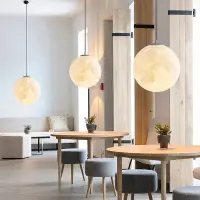 在飛比找蝦皮商城精選優惠-長線燈 餐廳燈 吊燈 燈具 月球吊燈北歐創意簡約現代櫥窗服裝
