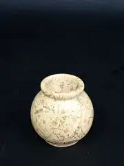 Fossiliferous Limestone Vase Lathe Carved And Polished Pakista