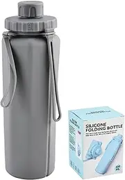 Yellow 600ml Silicone Collapsible Water Bottle For School Sports And Gym Camping Silica Gel Soft Water Bottle Running, D