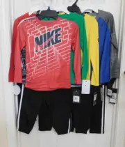 NWT Boys 12pc Nike Under Armour Adidas L/S Shirts Joggers Outfits Bundle 4 4t