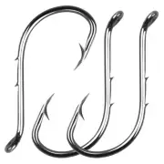 "100pcs Octopus Baitholder Fishing Hooks, Sharp Barbed Beak Fish Hooks Black ...