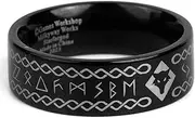 [Starforged] Warhammer 40K Orks & Fenrisian wolves Leagues of Votann Alloy Men's Ring SpaceWolf-8, 8, Non-Precious Metal, No Gemstone