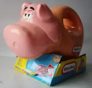 LITTLE TIKES FUN THAT LASTS GLOW N SPEAK SQUEZZE HANDLE PIG FLASHLIGHT NEW NOS !