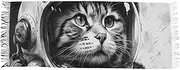 [XYMZR] Women’s Scarf Cat Astronaut Black White Soft Warm Long Scarves Shawl Wrap for Winter Autumn Spring Travel Office Home, Multi-colored