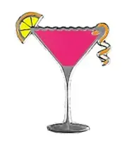 COSMOPOLITAN ENAMEL PIN BY GOELLNERD