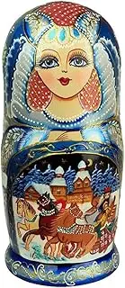 Matryoshka Russian Nesting Dolls Nesting Doll Souvenir Matryoshka 15-Piece Hand-Painted Wooden Crafts Birthday Wish Gift Happy Gift