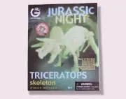 Dr. Steve Jurassic Night Glow In The Dark Triceratops Dinosaur New In Box