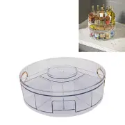 Home Kitchen Spice Rack Single Level Rotating Spice Box-Transparent