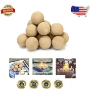 Beautiful 3-Inch Round Ceramic Fire Pit Balls - Safe for Propane & Natural Gas