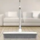 Rubber Broom Carpet Rake with Squeegee Long Handle for Pet Hair Fur Remover B...