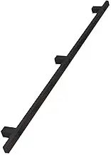 Black Handrails for Stairs - 1ft~20ft Hand Rail for Indoor Stairs Railing Outdoor Steps, Wall Staircase Banister Railing Support Rod - Wrought Iron Square Tube(13ft/390cm)