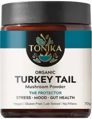 TONIKA 100% Organic Mushroom Powder Turkey Tail 70g