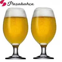 在飛比找momo購物網優惠-【Pasabahce】高腳啤酒杯水杯400cc(2入組)