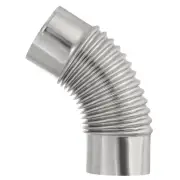 45 Degree Stove Pipe, 1Pcs 3.15Inch Elbow Stainless Steel Chimney Flue Extension