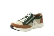 Alegria Womens Sneakers Eazeer Black Out Vegan Leather Shoes w/ Zip in Nomad