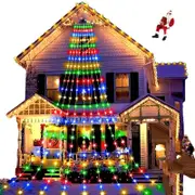 Enchanting Christmas Waterfall Tree Lights: 8 Magical Modes