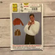Burda 8559 Sewing Pattern Jacket Vest Front Zipper Misses Sz 8-20 UNCUT