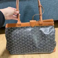 在飛比找PopChill優惠-[二手] 二手 Goyard 稀有款 托特包 棕色