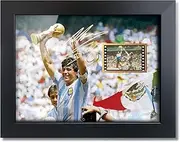 sufenvera Signed Maradona Framed Poster,Maradona Film Photo Collage Display,Gifts for Soccer Ball Fans on Birthday Christmas 8x6 Inches