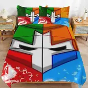a1469 Castle Crashers Duvet Cover Set, 3 Piece Bedding Set 86x70" Double Sided Printing Decorative Comforter Cover Set (1 Duvet Cover + 2 Pillow Shams