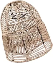 Perfk Pendant Lamp Shade Rattan Ceiling Light Shade Handwoven Retro Style Chandelier Cover for Bedroom Living Room Kitchen Island Restaurant Hotel, Style C