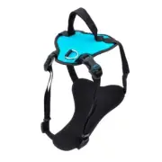 Aqua X Large Dog Harness Adjustable No Pull Choke Control Padded Vest Plush Mesh