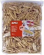 400 Wood Tongs 48 x 6 mm Natural Colour Apli 18154