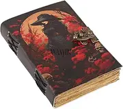 ANANYOM Leather Journal Notebook for Writing 7x5 inches 200 Pages Arciero Storica Notebook Deckle Paper, Unruled, Brass Clasp Lock Journal for Men & Women