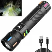kwznob Rechargeable LED Flashlights 20,000 High Lumens Small LED Flashlights, Handheld Zoomable Flash Light, Powerful Waterproof Flashlight for Camping Hiking Emergencies