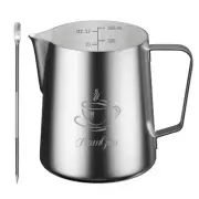 Milk Frothing Pitcher with Stainless Steel 304, 12oz/350ml, Espresso Steaming...