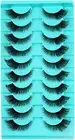 False Lashes Russian Strip Lashes Fluffy D Curl False Eyelashes Natural Lashes S