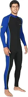 [EcoStinger] Men's Full Body UV Protection Swimsuit Stinger Suit Dive Skin Surf Suit UPF50+ Black Royal