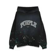 [Purple Brand] Purple Brand Logo-print Hoodie XXL BLACK