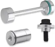 Labymos Aluminum Oil Diverter Barbell Oil Valve Plug Oil Pickup Tube Hold Down Kit Replacement for GM Gen III & IV LS Engines