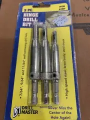 Drill Master 3-Piece Hinge Drill Bit Set