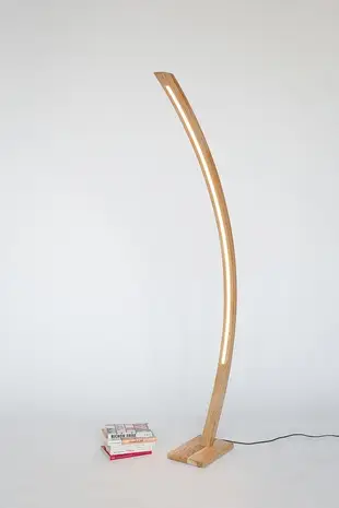 Wood floor lamp Arc floor lamp Modern floor lamp Standing lamp Led torchiere