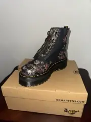 DR. MARTENS SINCLAIR DECAYED ROSES LEATHER PLATFORM BOOTS ((1-DAY ONLY SALE))