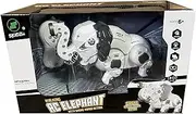 SKIDZ RC: Walking RC Elephant - Light & Sound, Electronic Robotic Toy Elephant, Infrared Remote Control, Smoke Steam Vapor Action, Glow Eyes, Kids 6+