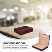 Solid Wood Storage Box Card Decor Clear Crate Office Gifts Lockers