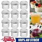 12/24 Glass Jars with Lid Small Food Candy Storage Mason Jam Bottle Container AU