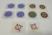 10 VTG Round Glass Seed Bead Tribal Native Craft Mandala Appliques Patches